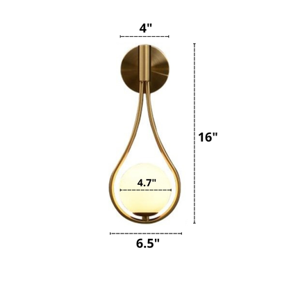 Royaleva Nordic Glas Globe Wandlampe - Messingbeschichtet, moderne Eleganz für jeden Raum