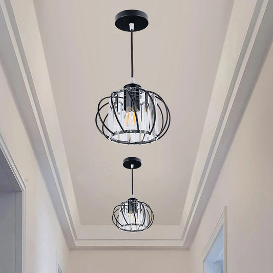Pendelleuchte Schwarze Glasglobus Deckenleuchte