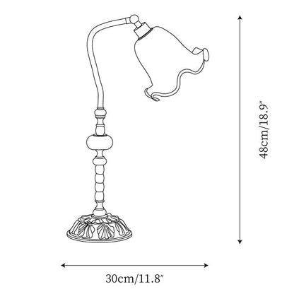 Garduru | Modische Blumen Messing Tischlampe