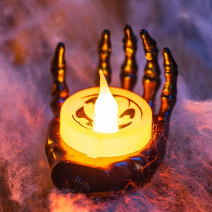 Leuchtende Spinnenknochen Elektronische Kerzen Nachtsichtlampe - Perfektes Geschenk für Halloween