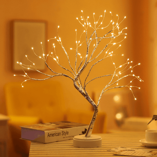 Garduru LED Baum Tischlampe | Magisches Stimmungslicht | Kabellos | Deko für Zuhause