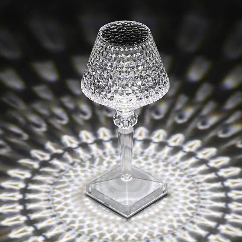 Royelux Sparkle Kristall Schreibtischlampe - Einstellbare Helligkeit, USB Aufladbare LED