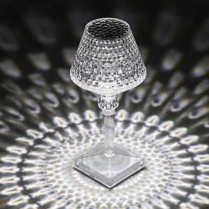 Royelux Sparkle Kristall Schreibtischlampe - Einstellbare Helligkeit, USB Aufladbare LED