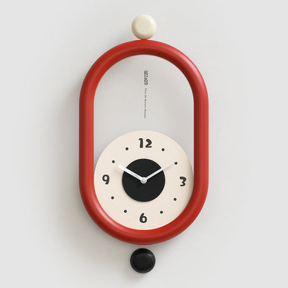 3D Lange Pendel Uhr aus MDF und Acryl - Leiser Betrieb für Wohnzimmer und Schlafzimmer - Einfache Installation