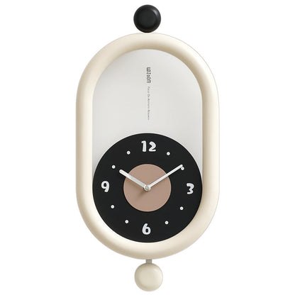 3D Lange Pendel Uhr aus MDF und Acryl - Leiser Betrieb für Wohnzimmer und Schlafzimmer - Einfache Installation