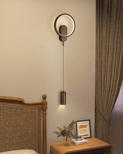 Nordische Holzmaserung Elegante Wandlampe