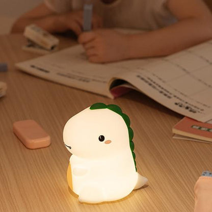 Squishy Silikon Glücklicher Dinosaurier LED Nachtlicht - Perfektes Geschenk für Kinder und Mädchen