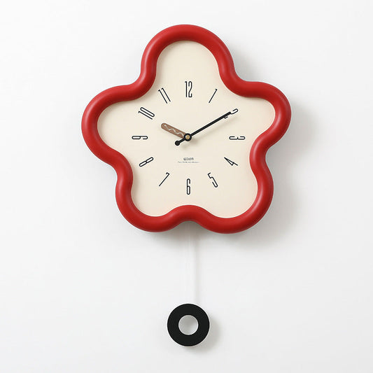 3D Blumen Girlanden Uhr mit lautlosem Mechanismus – umweltfreundliches MDF und Acryl, perfekt zur Schlafzimmerdekoration, 39 cm x 39 cm