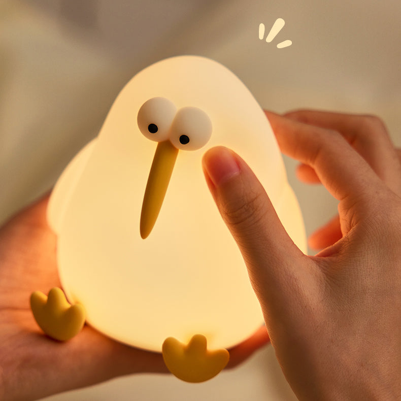 Squishy Silikon Kiwi LED Nachtlicht - Perfektes Geschenk für Kinder und Mädchen