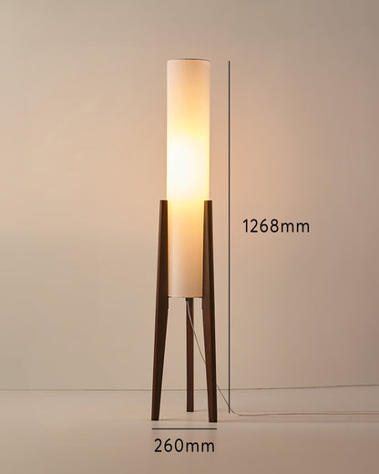 Walnuss Stehlampe Massivholz Kunstlampe