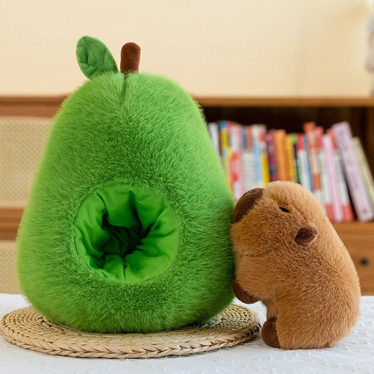 Cuteee Familie Baby Kawaii Capybara Avocado Plüschspielzeug