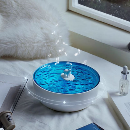 Polar Arctic Ocean Retro Bluetooth Plattenspieler LED Nachtlicht - Perfektes Geschenk für Kinder und Mädchen