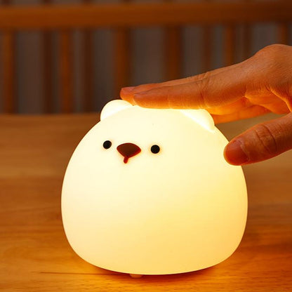 Squishy Silikon Pummel Bär LED Nachtlicht - Perfektes Geschenk für Kinder und Mädchen