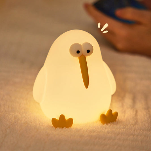 Squishy Silikon Kiwi LED Nachtlicht - Perfektes Geschenk für Kinder und Mädchen