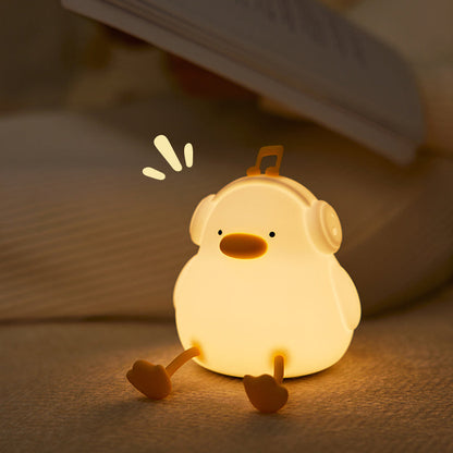 Süße Ente LED Quetsch Nachtlicht Für Geschenk USB Wiederaufladbare Entenlampe