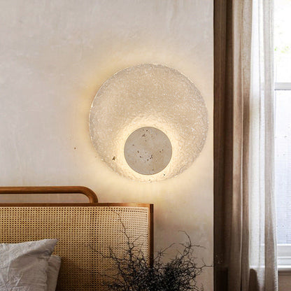 Moderne Acryl- und Travertin-Wandleuchte – LED-Wandleuchten für stimmungsvolle Innenbeleuchtung, minimalistisches Design, einfache Installation