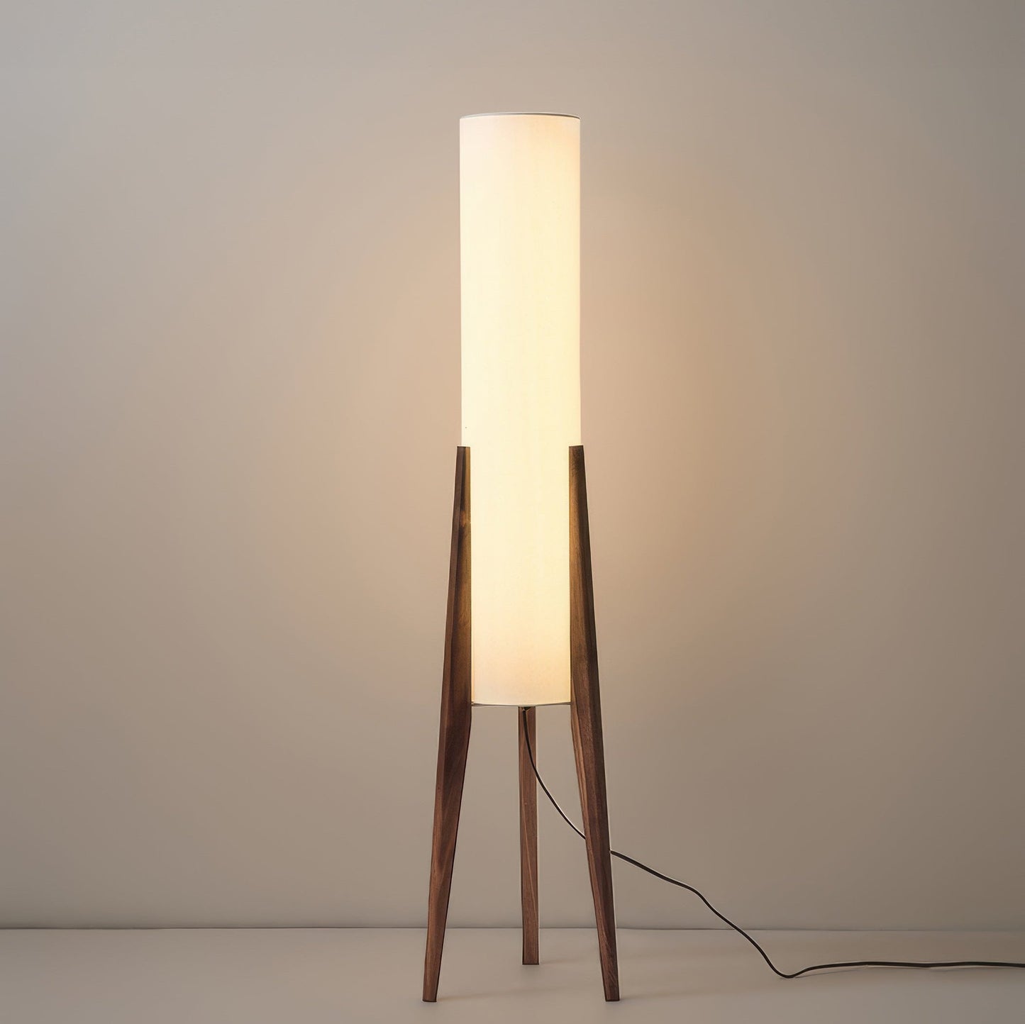 Garduru Walnuss Stehlampe | Massivholz Kunst Lampe | Modernes Design | Elegante Beleuchtung für Zuhause