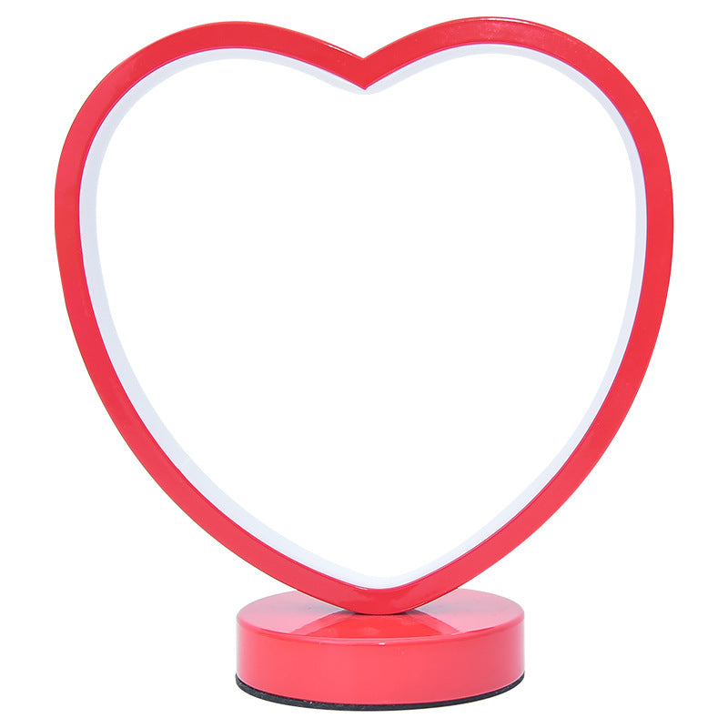 Rote Herz Tischlampe
