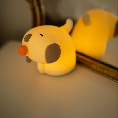 Squishy Silikon Verspielt Capybara LED Nachtlicht - Perfektes Geschenk für Kinder und Mädchen