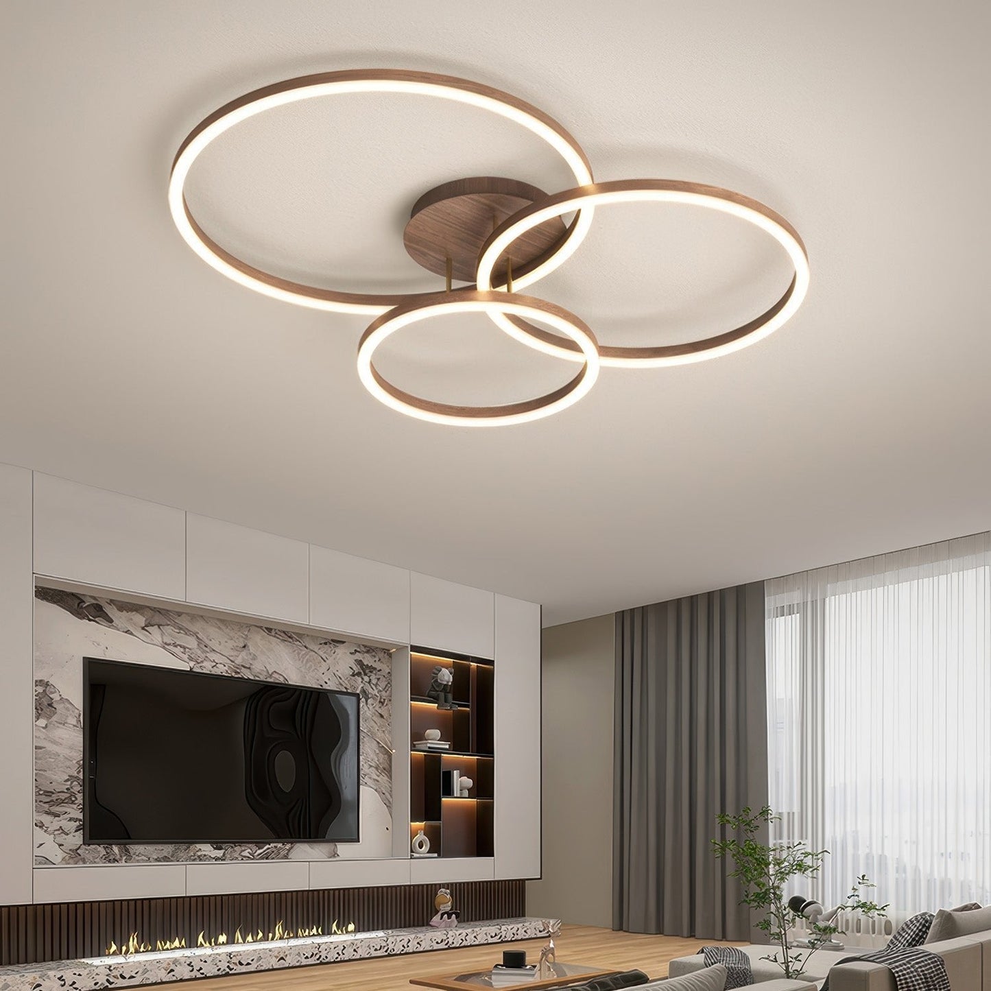 Garduru Elegante Ring-Deckenleuchte | LED-Technologie | Dimmbares Licht | Modernes Design