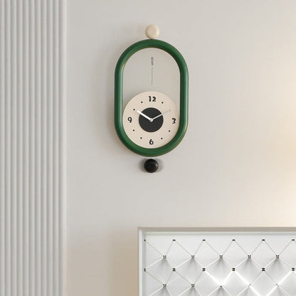 3D Lange Pendel Uhr aus MDF und Acryl - Leiser Betrieb für Wohnzimmer und Schlafzimmer - Einfache Installation