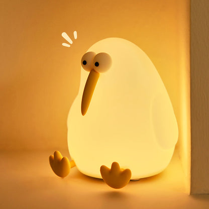 Squishy Silikon Kiwi LED Nachtlicht - Perfektes Geschenk für Kinder und Mädchen