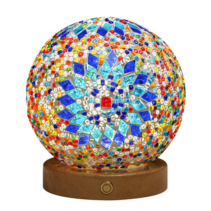 Mosaikglas Boho Tischlampe