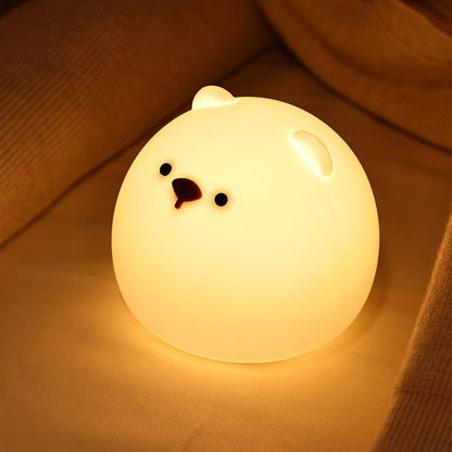 Squishy Silikon Pummel Bär LED Nachtlicht - Perfektes Geschenk für Kinder und Mädchen