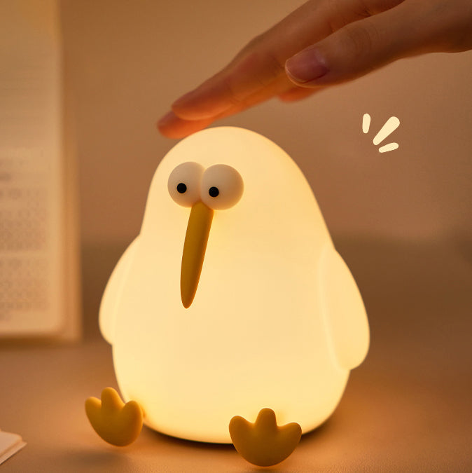 Squishy Silikon Kiwi LED Nachtlicht - Perfektes Geschenk für Kinder und Mädchen