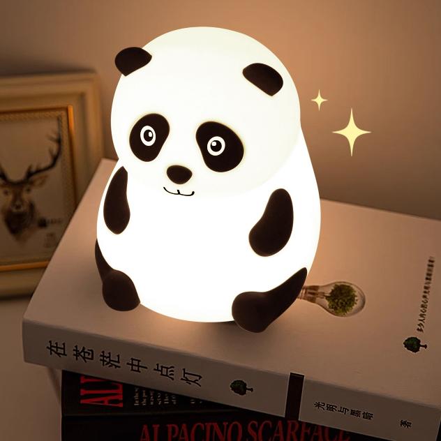 Squishy Silikon Schal Panda LED Nachtlicht - Perfektes Geschenk für Kinder und Mädchen