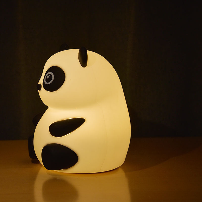 Squishy Silicone Pummelige Panda LED Nachtlicht - Perfektes Geschenk für Kinder und Mädchen