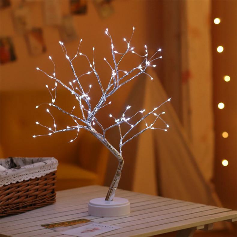 Garduru LED Baum Tischlampe | Magisches Stimmungslicht | Kabellos | Deko für Zuhause