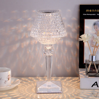 Royelux Sparkle Kristall Schreibtischlampe - Einstellbare Helligkeit, USB Aufladbare LED