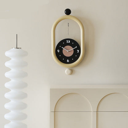 3D Lange Pendel Uhr aus MDF und Acryl - Leiser Betrieb für Wohnzimmer und Schlafzimmer - Einfache Installation