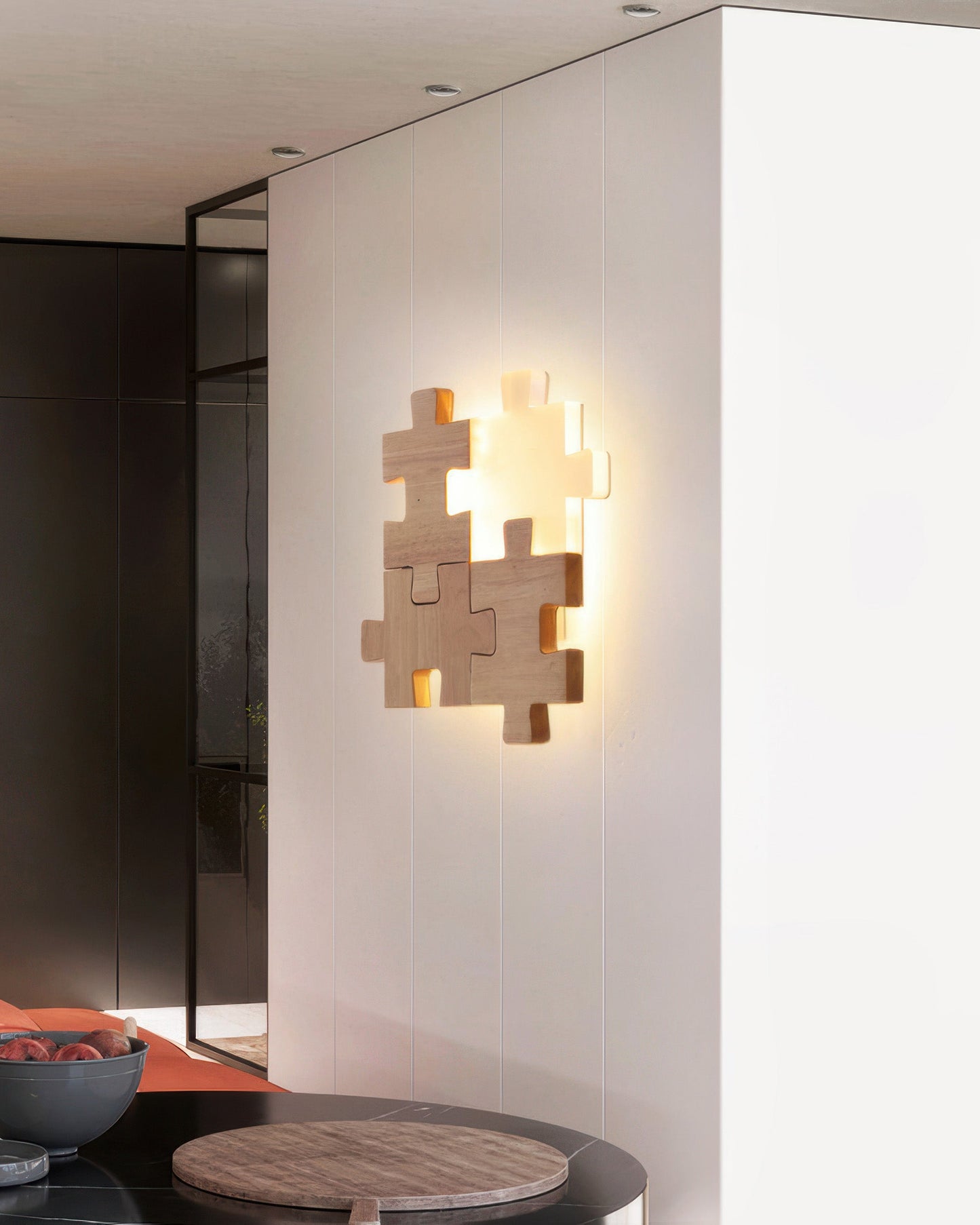 Nordic Wood Puzzles Light LED Wandleuchte