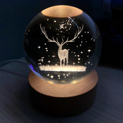 Leuchtende Mond Kristallkugel