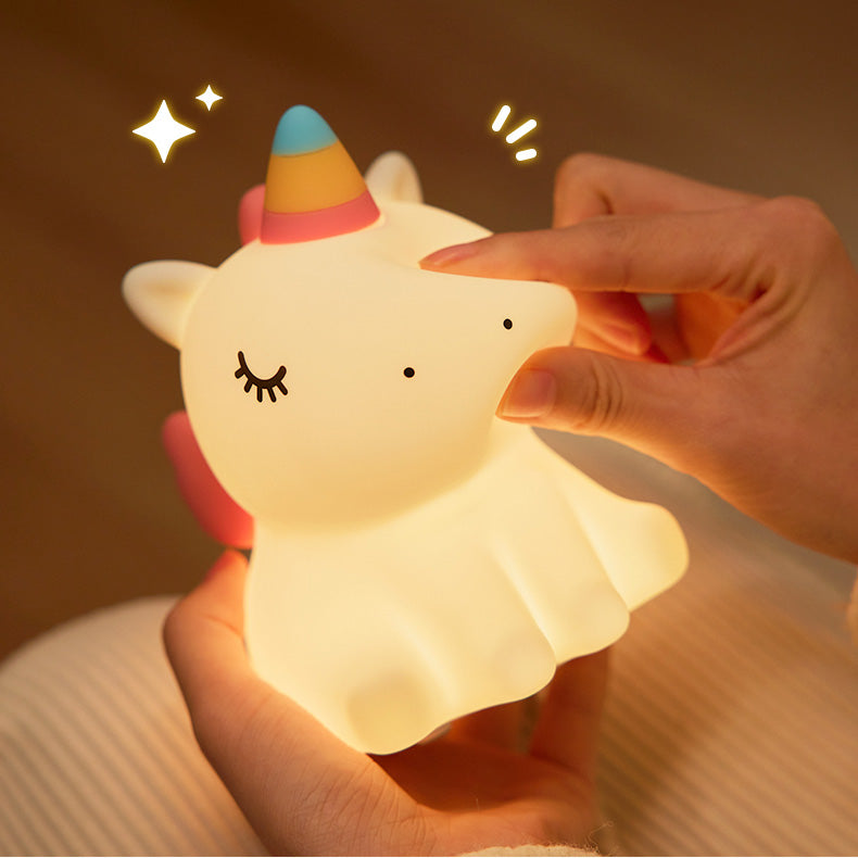 Einhorn Nachtlicht LED Quetschlampe Bestes Geschenk für Baby und Mädchen