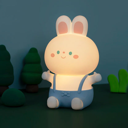 Squishy Silikon Süßes Kaninchen LED Nachtlicht - Perfektes Geschenk für Kinder und Mädchen