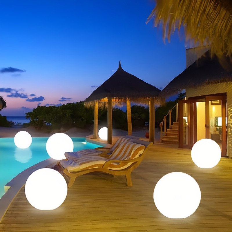 Kugelförmige Solar-Gartenlampe mit LED-Beleuchtung für den Außenbereich