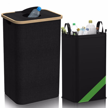 2in1 Faltbare Aufbewahrungstasche Für Plastik Müll Oder Pfand Flaschen