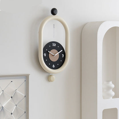 3D Lange Pendel Uhr aus MDF und Acryl - Leiser Betrieb für Wohnzimmer und Schlafzimmer - Einfache Installation