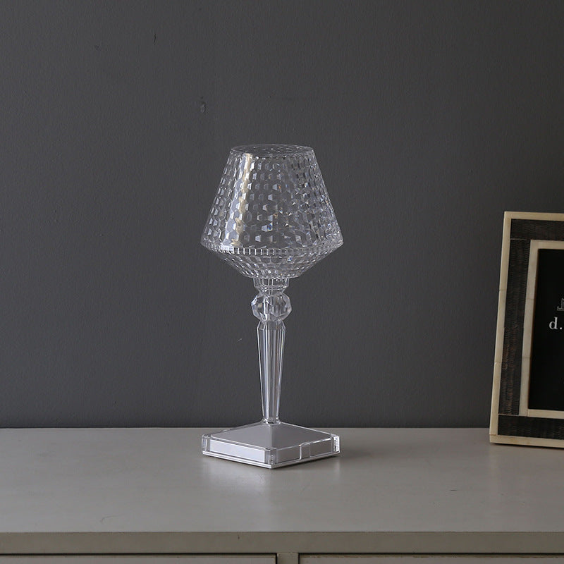 Royelux Sparkle Kristall Schreibtischlampe - Einstellbare Helligkeit, USB Aufladbare LED
