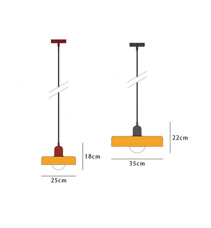 Garduru Pendelleuchte aus farbigem Glas