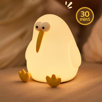 Squishy Silikon Kiwi LED Nachtlicht - Perfektes Geschenk für Kinder und Mädchen