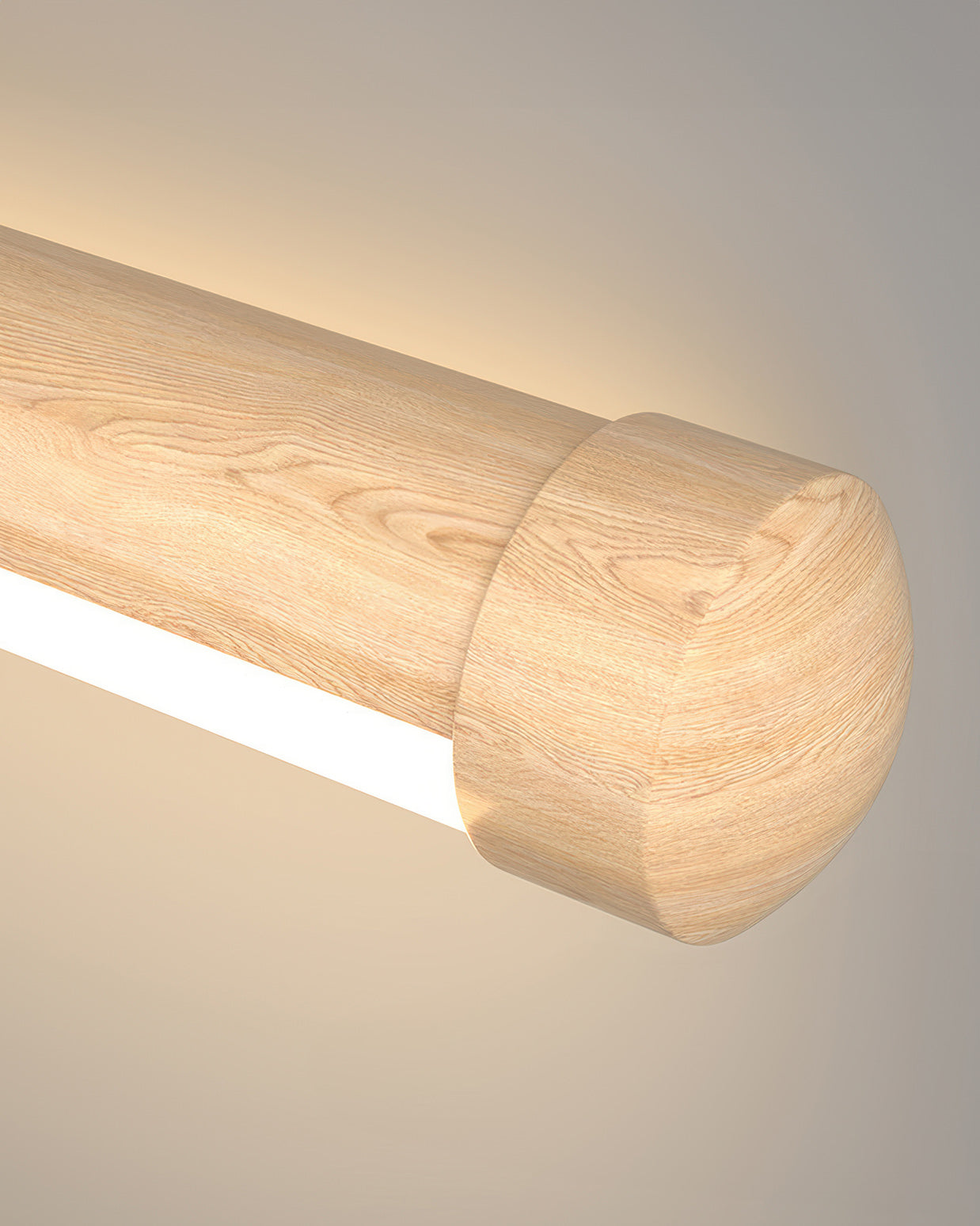 Moderne Wandlampe aus Holzbogen