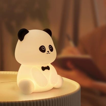 Quetschbares Silikon Regenbogen Panda LED Nachtlicht - Perfektes Geschenk für Kinder und Mädchen