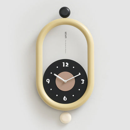 3D Lange Pendel Uhr aus MDF und Acryl - Leiser Betrieb für Wohnzimmer und Schlafzimmer - Einfache Installation
