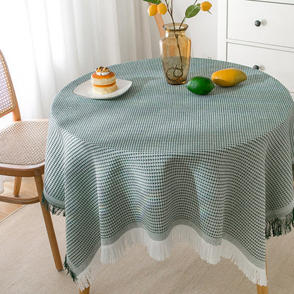 Waffel Moderne Tischdecke, gestrickte Stoffspitze Kaffeetuch, runde Tischdecke, rechteckige Tischdecke