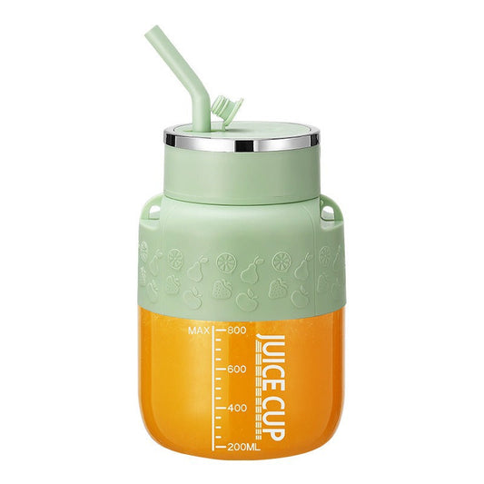 2in1 Flaschen Mixer mit Trinkhalm 800ml - Perfekt für Unterwegs!