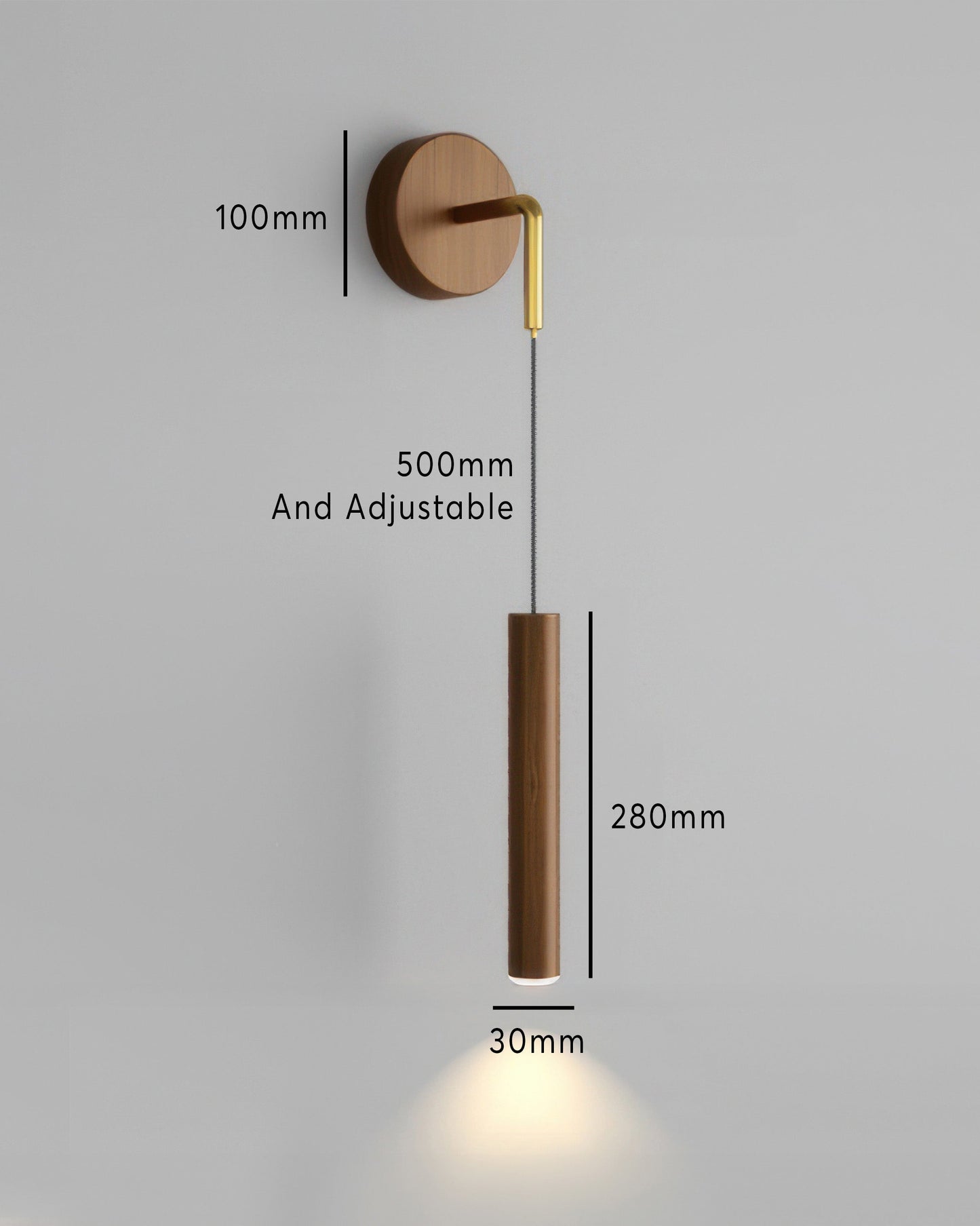 Moderne zylindrische LED-Wandleuchte